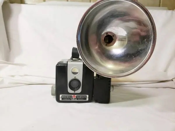 Vintage Kodak Brownie Hawkeye Camera with Flash