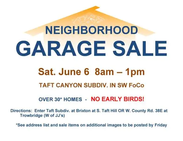 HUGE neighborhood garage sale