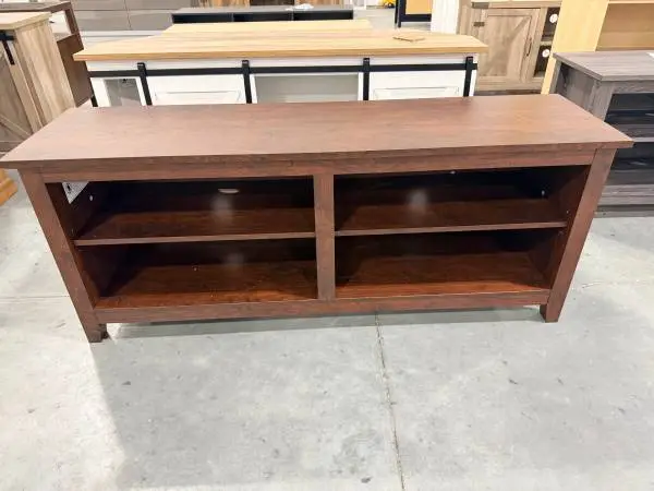 58 Rustic Wood TV Stand  Adjustable Shelves TVs Up To 65
