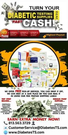 💵💵💵✅ WE PAY CASH FOR DIABETIC SUPPLIES - INSTANT QUOTE ⭐⭐⭐⭐