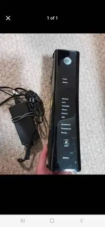 AT&T U-verse 5268AC Gateway Internet Wireless Modem Router with power adapter