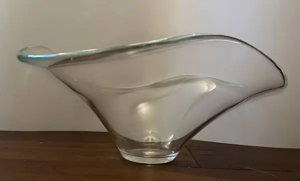 Kitchen Large Decorative glass bowl, flowers, fruit, decoration 15 in
