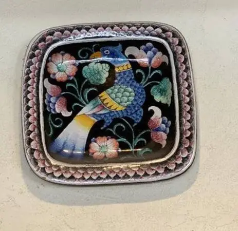 ANTIQUE Italian Hand Painted Bowl Vietri sul Mare (BIRD) 14
