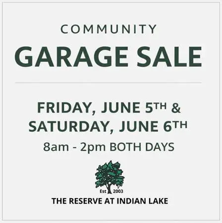 Community-Wide Garage Sale – The Reserve at Indian Lake