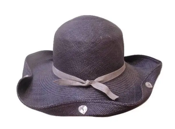 Womens Grey Straw Hat DEBORAH RHODES