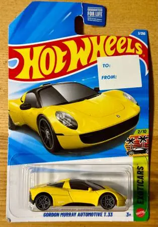 2026 Hot Wheels #03 Exoticars Gordon Murray Automotive T.33 yellow