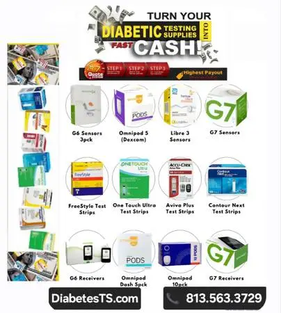 💵💵✅ CASH FOR DIABETIC SUPPLIES - INSTANT QUOTE ⭐️⭐️⭐️⭐️