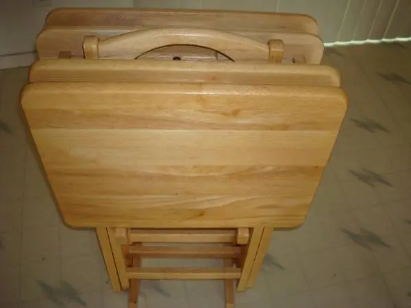 WOOD   TV TRAY TABLES