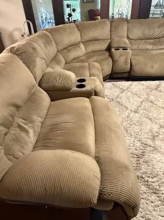 Tan sectional couch