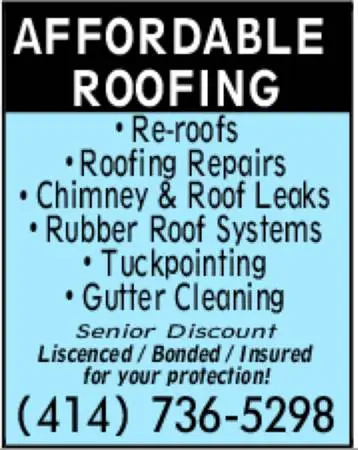 Affordable roofing / chimney repairs / Gutter cleaning / roof repair