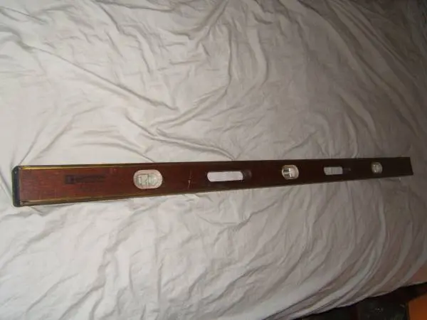 Johnson Level and Tool 548, 48-Inch Brass Bound Mahogany Level