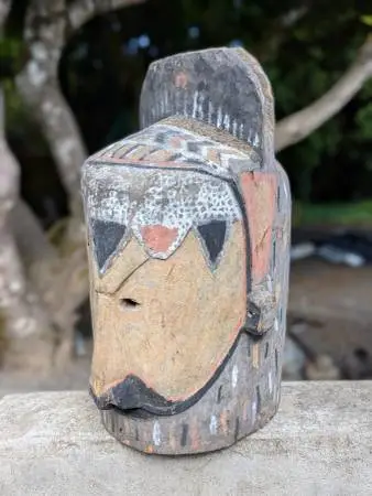 Mid 20th Century Hand-Carved Abelam Yam Helmet Mask (PNG)