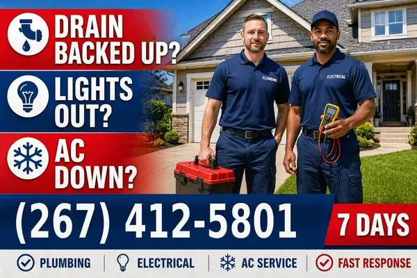 ⚡ Plumber • Electrician • AC Repair — Available Now — 7 Days