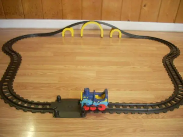 Playmobil train track set