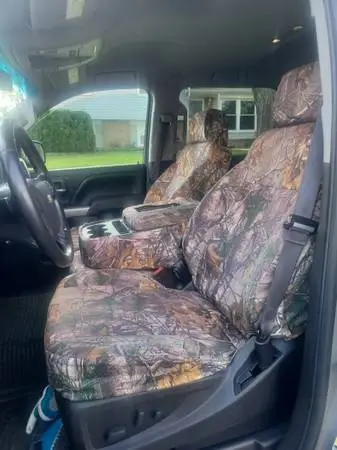 14-18 SILVERADO SIERRA 1500 2500 3500 CREW CAB CAMO SEAT COVER SET 4X4