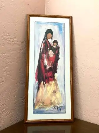 Wood Framed Print by DeGrazia