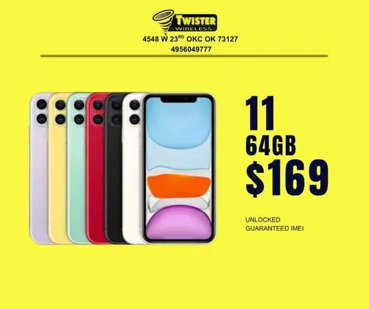 iPhone 11 64GB $169 - Unlocked - Twister Wireless OKC