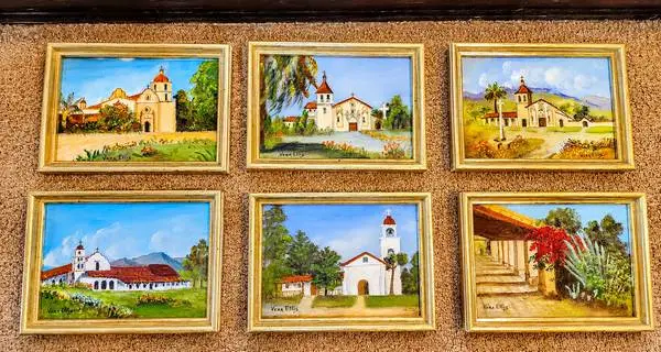 California Mission Oil Paintings Original Vera Ellis Signed Art Lot 6