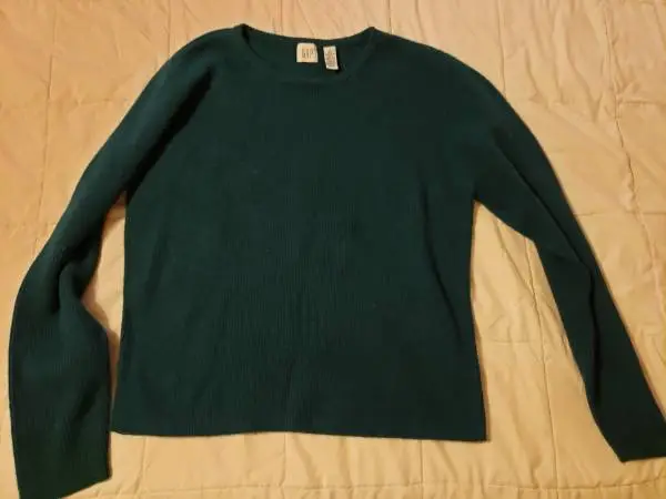 2 Gap Wool Angora Sweaters Size XL Hunter Green and Light Brown