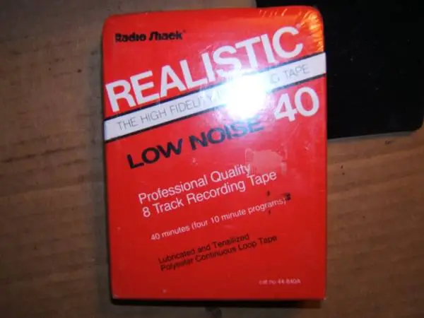 Vintage Radio Shack Realistic 8-Track Recording Tape 40 Low Noise NOS