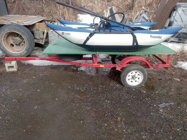 pontoon and trailer