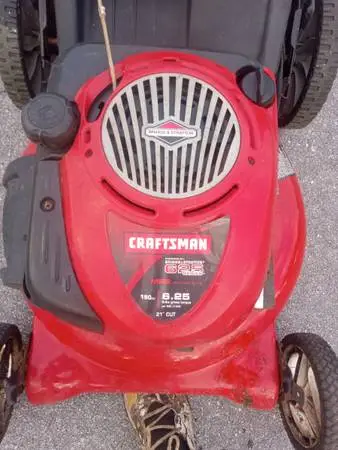Craftsman 21 inch cut push mower with high back wheels