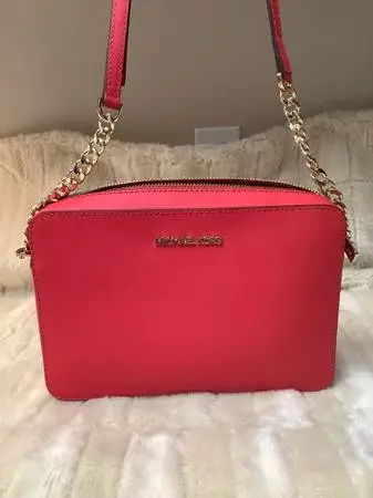 Michael Kors Jet Set Travel Red Shoulder Bag