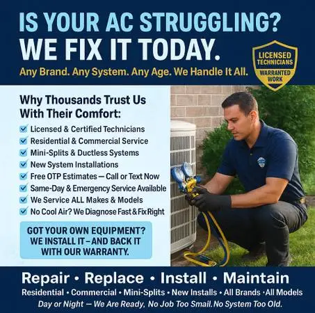 🟦🟥SAME DAY AC REPAIR OR INSTALL-FREE ESTIMATES📞📲215-559-9196