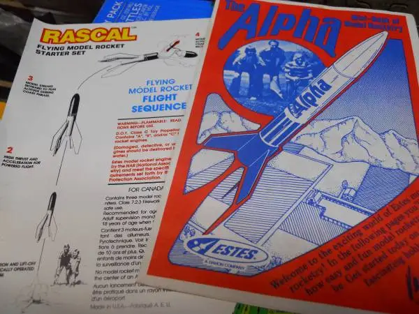 Estes model rocket Rascal starter set