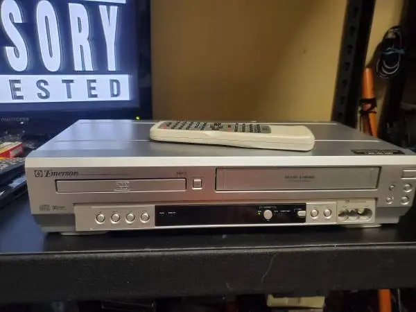 Emerson dvd/vcr with remote and wires