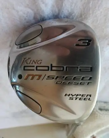 King Cobra M/Speed Offset RH, #3 Wood L-Flex Graphite Shaft. EXC.