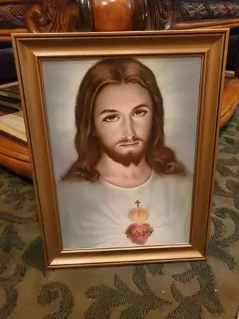 Jesus sacred heart vintage picture