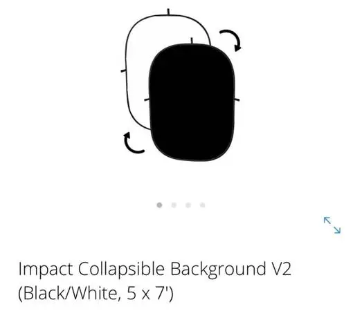 Impact 5’x7’ Reversible Black/white backdrop