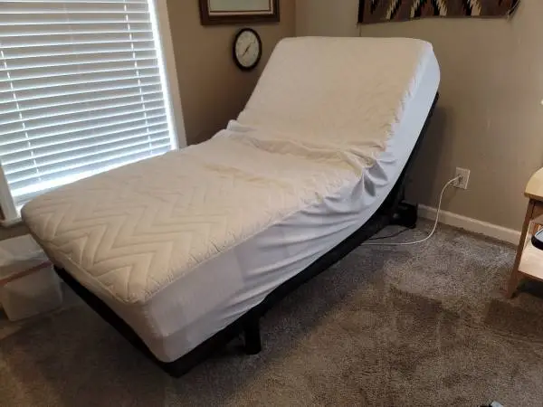 Single Adjustable Bed Base with Mattress – Head & Foot Adjustable