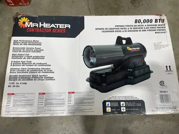 80,000 BTU Heater with Thermostat