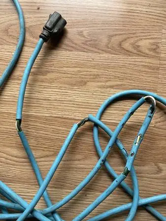 50’ heavy duty blue extension cord indoor/outdoor