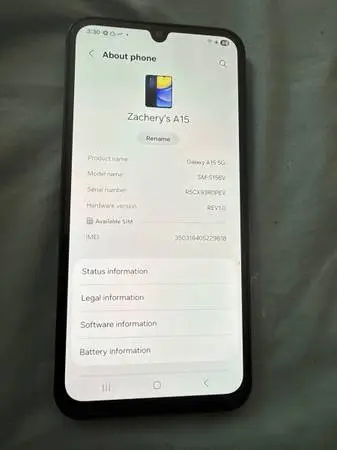 Galaxy A15 5g (total, Verizon)