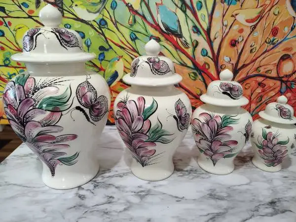 Beautiful hand made Canisters
