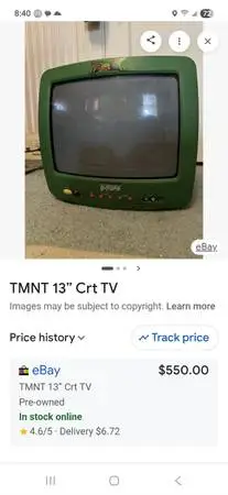 FREE TOTALLY FREE Ninja Turtles CRV TV no VCR