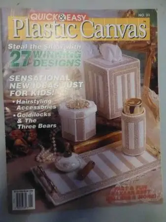 Quick & Easy Plastic Canvas Magazine #19 27 Projects Vanity Set, Offic