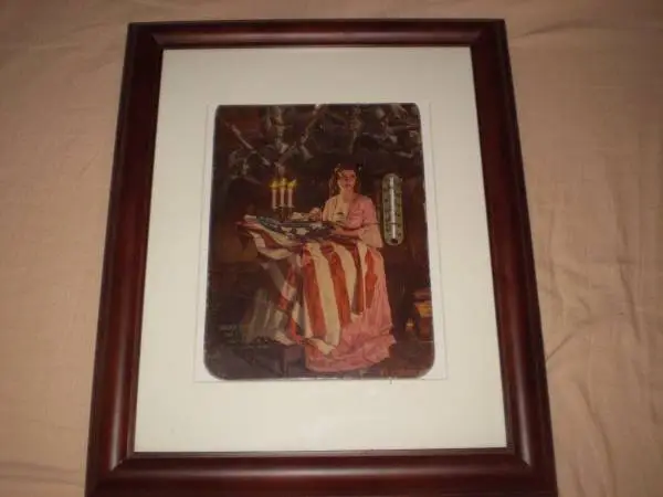 Vintage NJ Advertising Patriotic Thermometer Betsy Ross American Flag