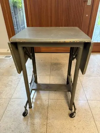 Antique Side Table with 2 folding leafs - Originally Secretaries Desk