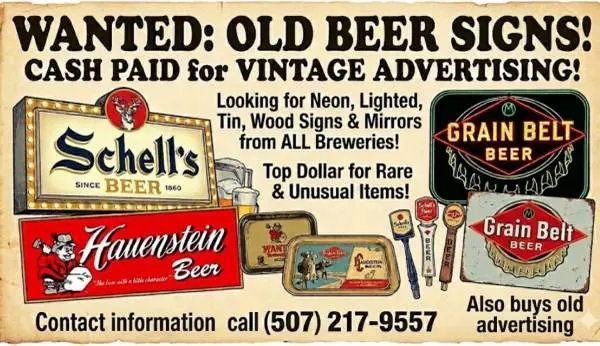 BUYING BEER SIGNS