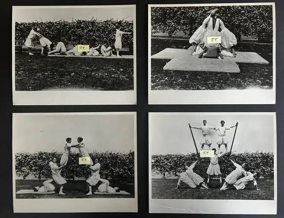 Four Rare 1920s Women’s Gymnastics Photo prints: Stanford   Univ.