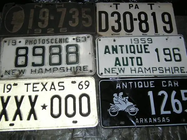 Vintage License Plates Many Different States Available