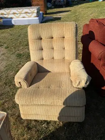 Vintage Tufted Corduroy Recliner
