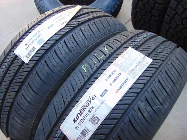 2 New 215 55 16 Hankook Kinergy GT Tires *70,000 Mile Tire*Date 2023*