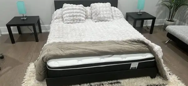 Bed frame with mattress