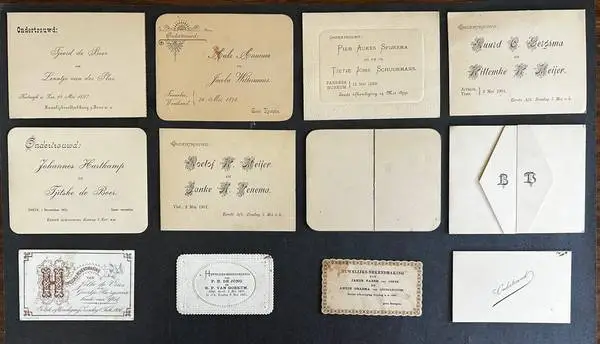 Very Rare Late 1800s, early 1900s Dutch Intention to Marry Cards