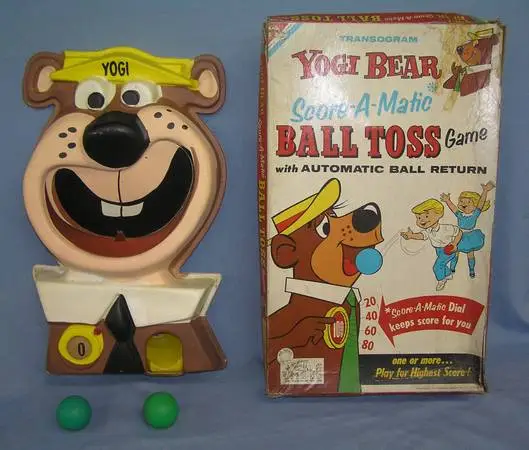 Yogi Bear Score-A-Matic Ball Toss Game Circa 1960s
